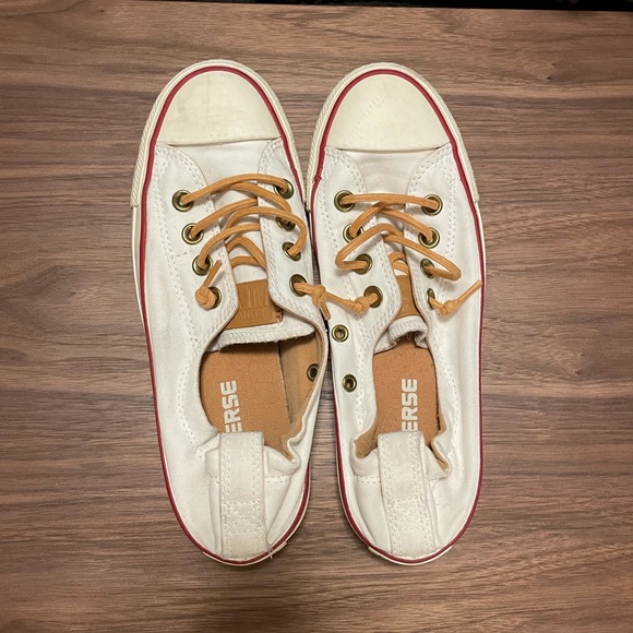 White Leather Converse - Picture 1 of 2